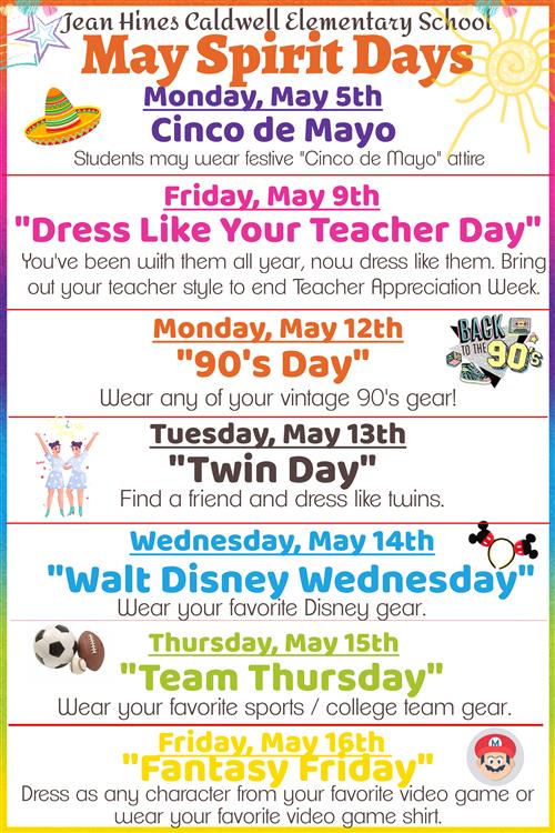 May Spirit Days 2025